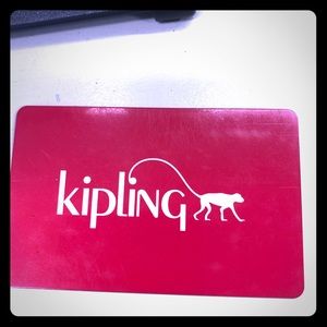 Kipling gift card has $91.45.